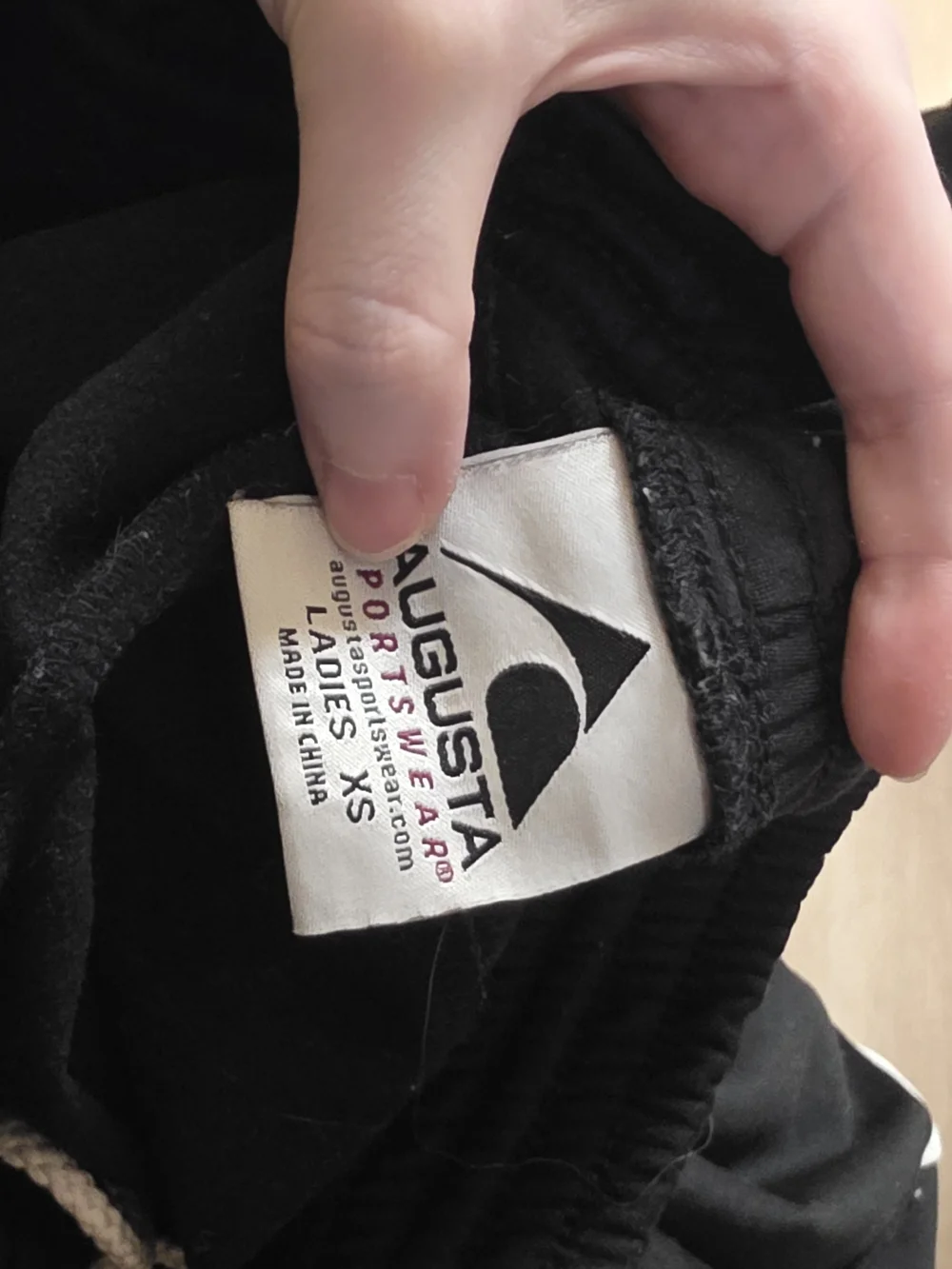 Augusta Sportswear Black Track Pants with White Side Stripe
